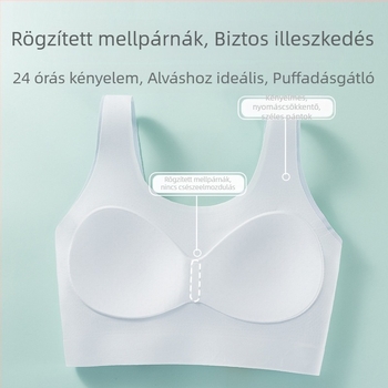 Varrás nélküli sportmelltartó 12–15 éves lányoknak, 3/4 kosár, vékony formázó betét, nylon, fix dupla vállpántok