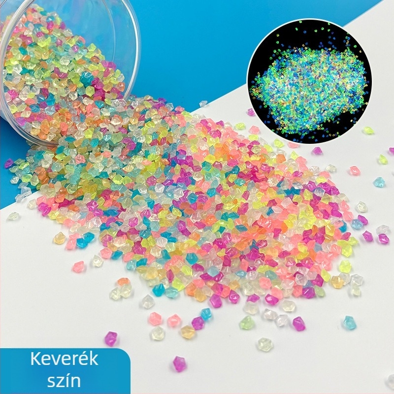 Fénylő homok és kavics kerthez és akváriumi tájhoz – világító kövek és kavicsok, 25 kg, csomagolás 200 darab, márka Jibiao, Landstone, származás Yiwu