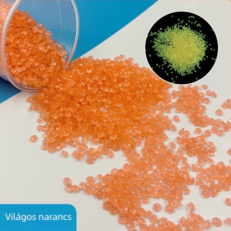 Fénylő homok és kavics kerthez és akváriumi tájhoz – világító kövek és kavicsok, 25 kg, csomagolás 200 darab, márka Jibiao, Landstone, származás Yiwu