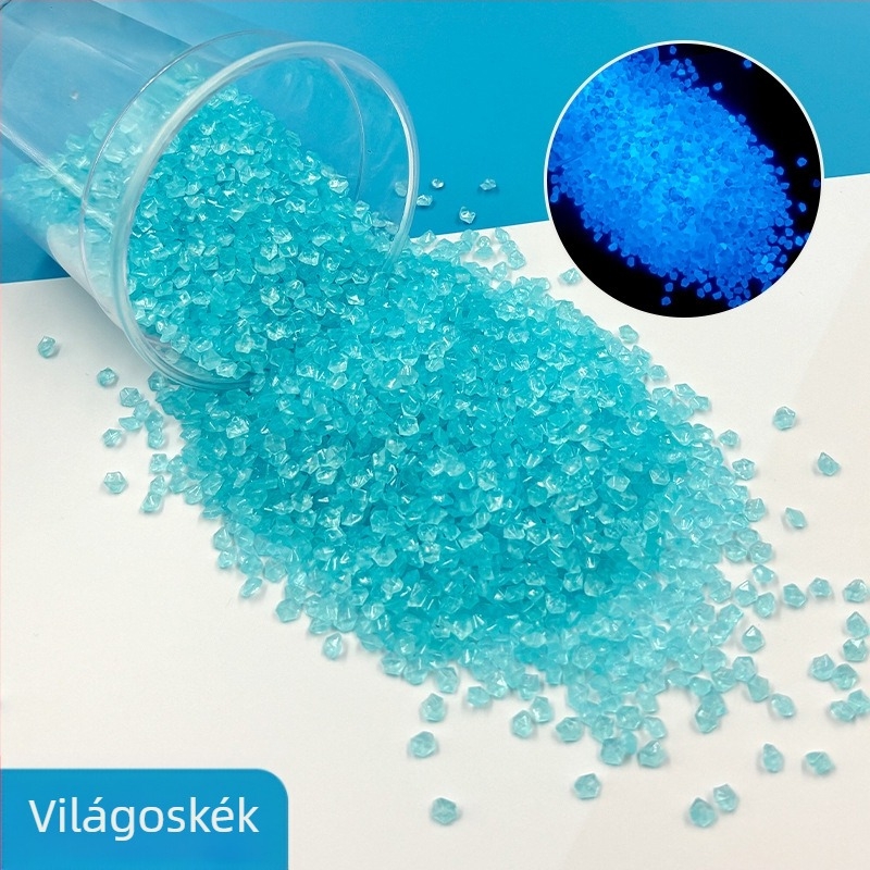 Fénylő homok és kavics kerthez és akváriumi tájhoz – világító kövek és kavicsok, 25 kg, csomagolás 200 darab, márka Jibiao, Landstone, származás Yiwu