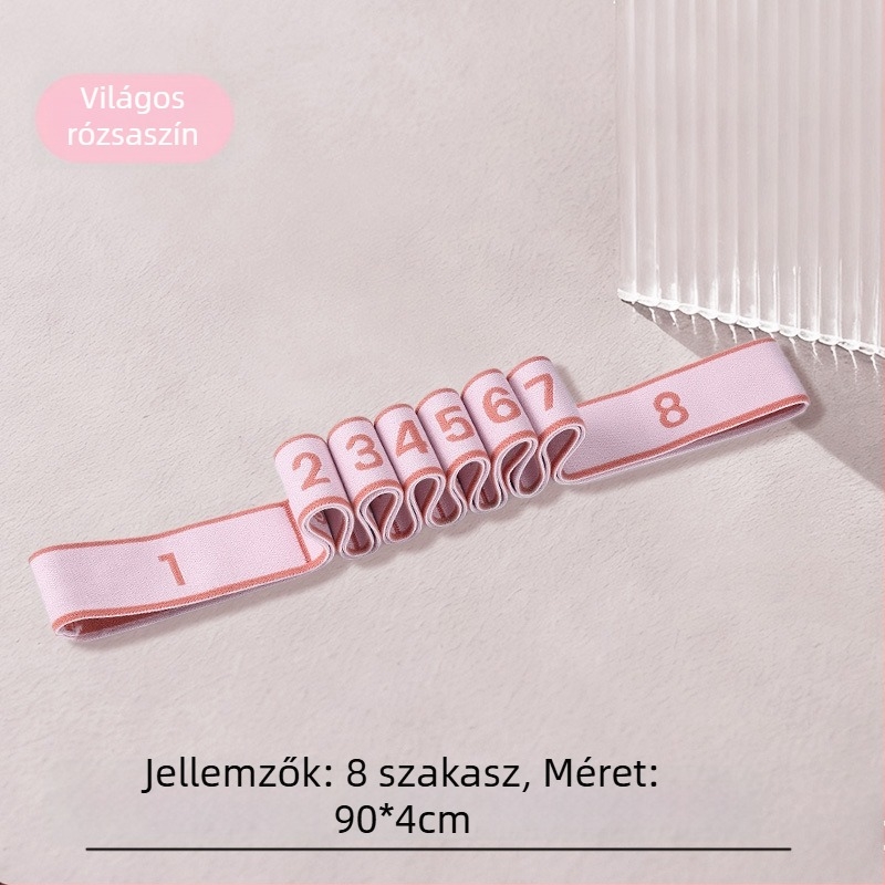 Táncellenállás-öv 8/10/12 részével, fitnesz jógaöv a derék és a láb nyújtásához, poliészter és latex, Lixiang