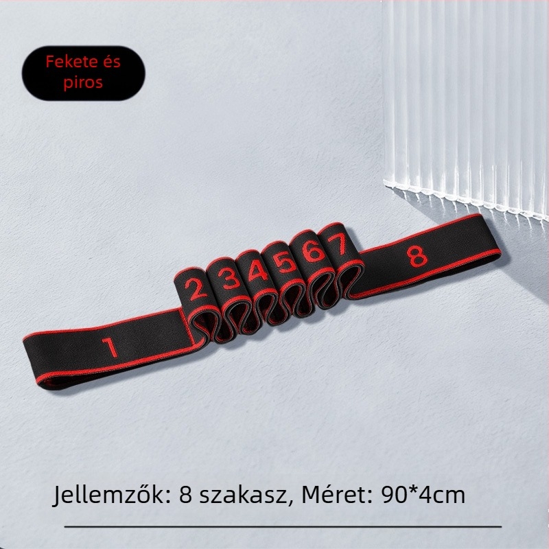 Táncellenállás-öv 8/10/12 részével, fitnesz jógaöv a derék és a láb nyújtásához, poliészter és latex, Lixiang