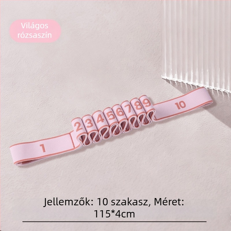 Táncellenállás-öv 8/10/12 részével, fitnesz jógaöv a derék és a láb nyújtásához, poliészter és latex, Lixiang