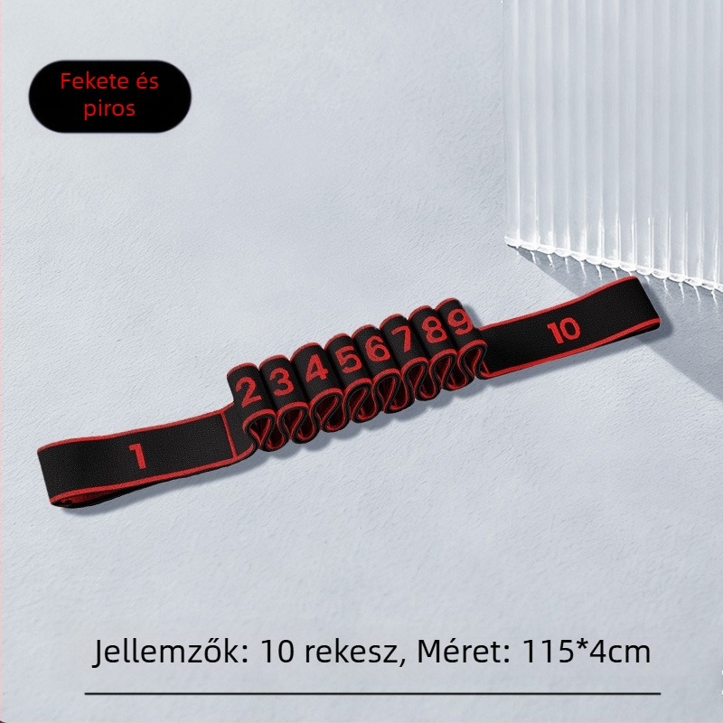 Táncellenállás-öv 8/10/12 részével, fitnesz jógaöv a derék és a láb nyújtásához, poliészter és latex, Lixiang