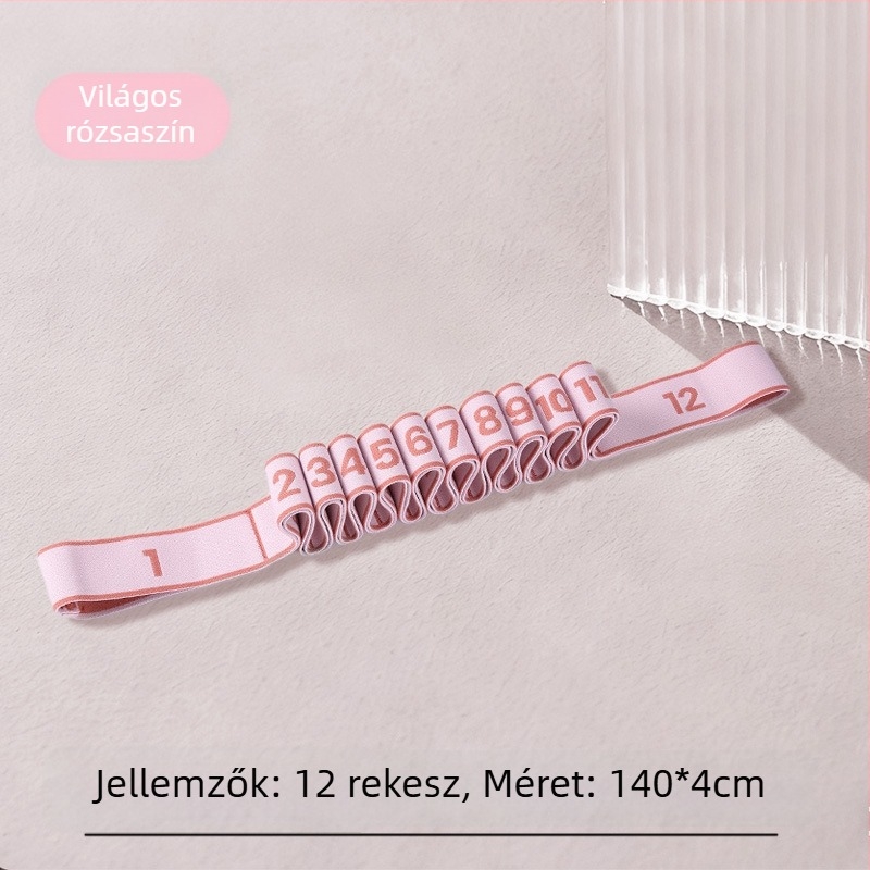 Táncellenállás-öv 8/10/12 részével, fitnesz jógaöv a derék és a láb nyújtásához, poliészter és latex, Lixiang