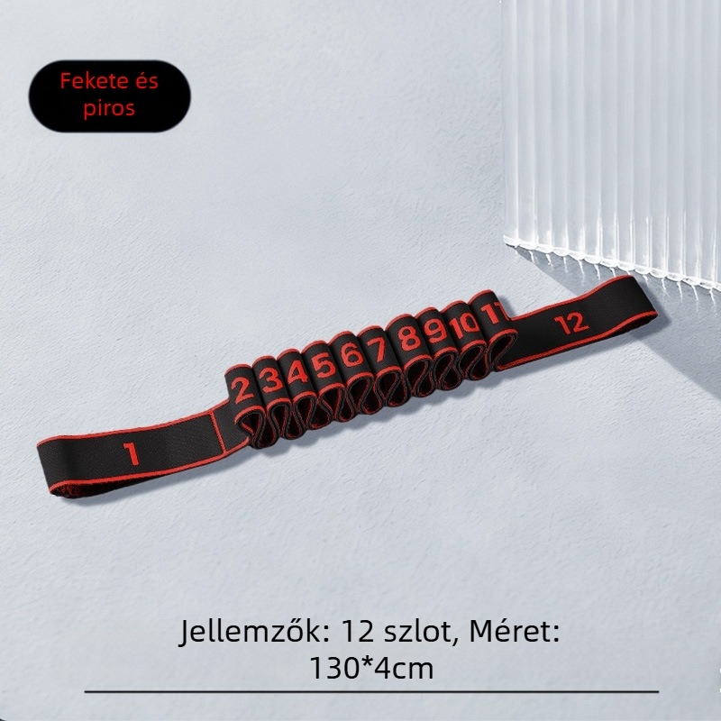 Táncellenállás-öv 8/10/12 részével, fitnesz jógaöv a derék és a láb nyújtásához, poliészter és latex, Lixiang