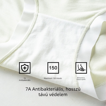 Lányok antibakteriális alsónadrág, középső derekú, Bodengli, regenerált cellulózrost 92,9%
