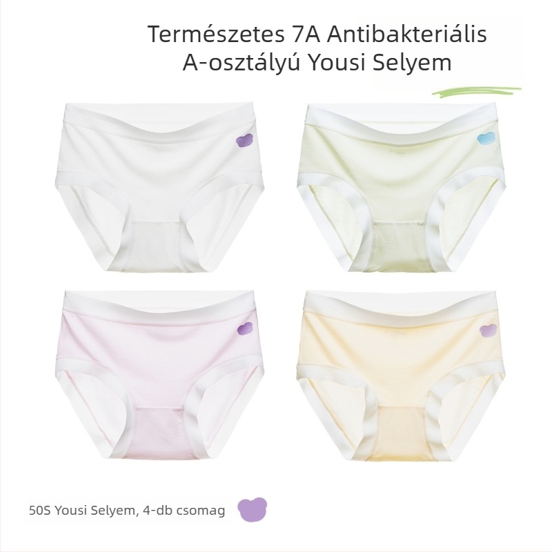 Lányok antibakteriális alsónadrág, középső derekú, Bodengli, regenerált cellulózrost 92,9%