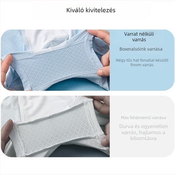 Tinédzser fiúk számára készült ice silk nyári, lélegző, vékony alsónadrág