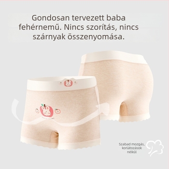 Lányoknak szóló pamut alsónemű, Kategória A, Középmagas derekú, 3–8 éveseknek, 95–100% pamut