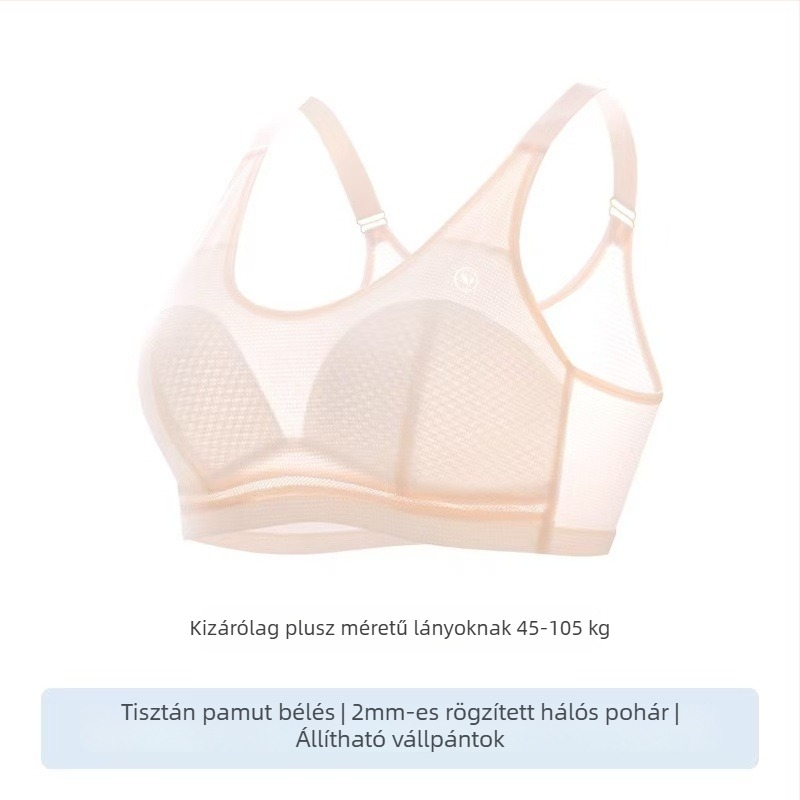 Tinédzser lányok sportmelltartója formázott kosarakkal, nejlon anyagból, pamut bélés