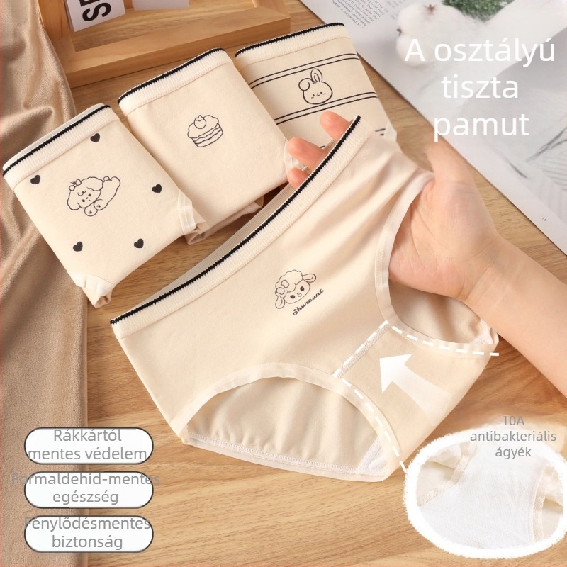Kislányok pamut boxer briefs, puhák és bőrbarátok, A osztály, kényelmes a növekedés időszakában, irritációmentes