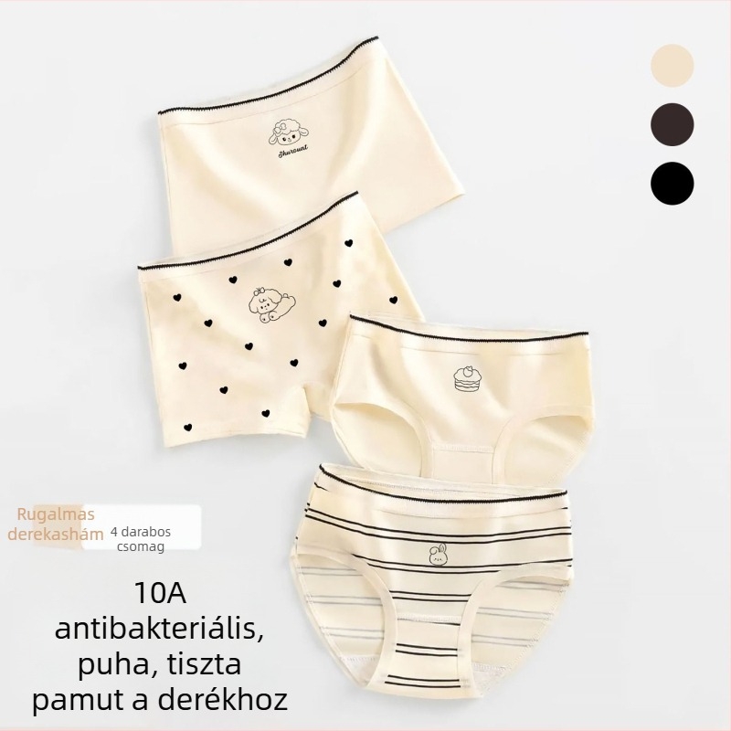 Kislányok pamut boxer briefs, puhák és bőrbarátok, A osztály, kényelmes a növekedés időszakában, irritációmentes