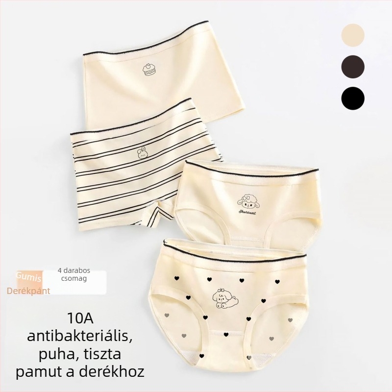 Kislányok pamut boxer briefs, puhák és bőrbarátok, A osztály, kényelmes a növekedés időszakában, irritációmentes