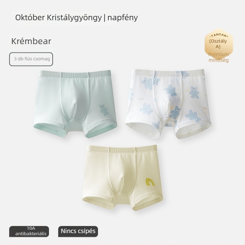 Gyerekeknek szánt fehérnemű, uniszex, 95% pamut, October Crystal márka, 1–3 éves korosztálynak
