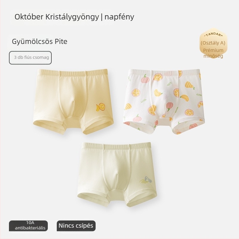 Gyerekeknek szánt fehérnemű, uniszex, 95% pamut, October Crystal márka, 1–3 éves korosztálynak