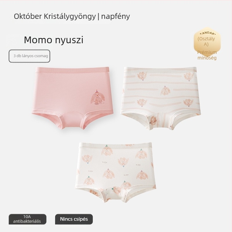 Gyerekeknek szánt fehérnemű, uniszex, 95% pamut, October Crystal márka, 1–3 éves korosztálynak