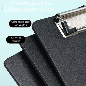 Plasztikus lemezcsipesz A4 dokumentumokhoz, lemez vastagsága 3 mm, méretek 235×315 mm, függő irattartó