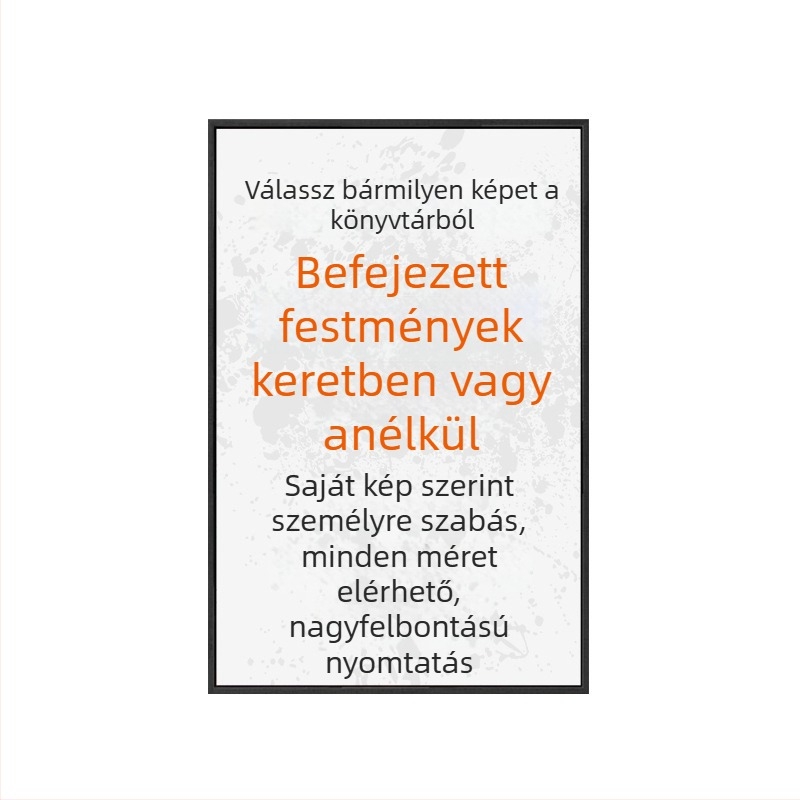Dekoratív falikép, keretben, tömörfa kerettel, vászon alapú, modern dekoratív festmény, spray festés technikával