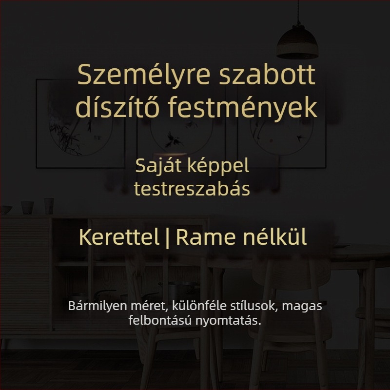 Dekoratív falikép, keretben, tömörfa kerettel, vászon alapú, modern dekoratív festmény, spray festés technikával