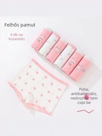 Ben Tai Bear 10A antibakteriális gyerekeknek – pamut alsónemű, légáteresztő, 95% pamut, 5% elasztán, lányoknak 8 éves kor felett.