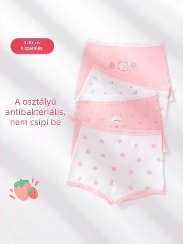 Ben Tai Bear 10A antibakteriális gyerekeknek – pamut alsónemű, légáteresztő, 95% pamut, 5% elasztán, lányoknak 8 éves kor felett.
