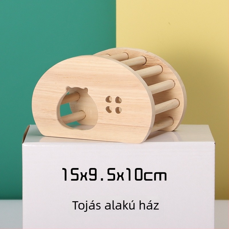 Hörcsög menedékház – faanyagú, ZOOG márka, négy évszakos használatra