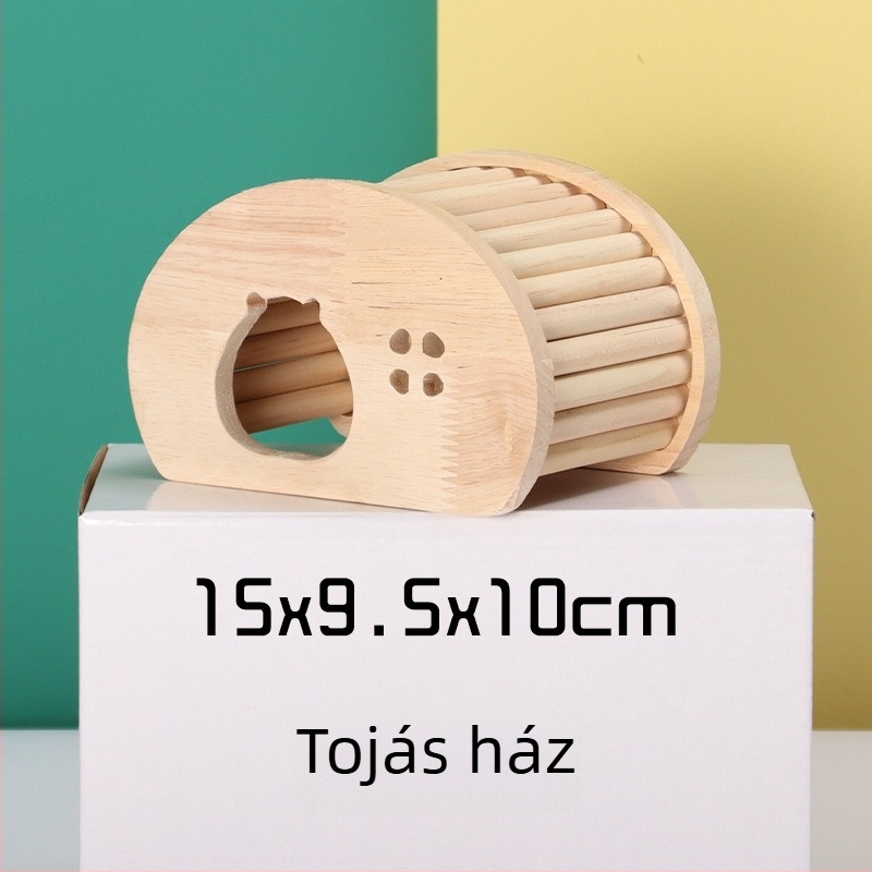 Hörcsög menedékház – faanyagú, ZOOG márka, négy évszakos használatra