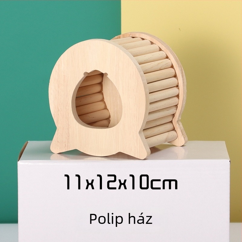 Hörcsög menedékház – faanyagú, ZOOG márka, négy évszakos használatra