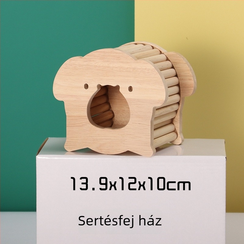 Hörcsög menedékház – faanyagú, ZOOG márka, négy évszakos használatra