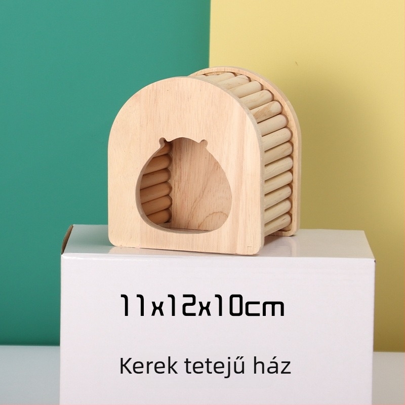 Hörcsög menedékház – faanyagú, ZOOG márka, négy évszakos használatra