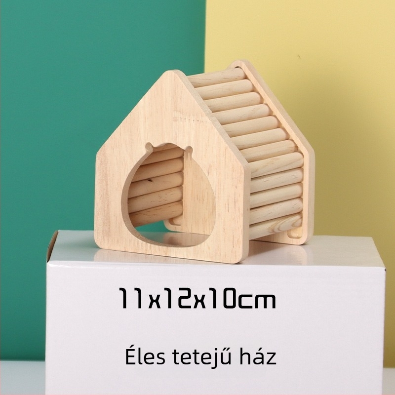 Hörcsög menedékház – faanyagú, ZOOG márka, négy évszakos használatra