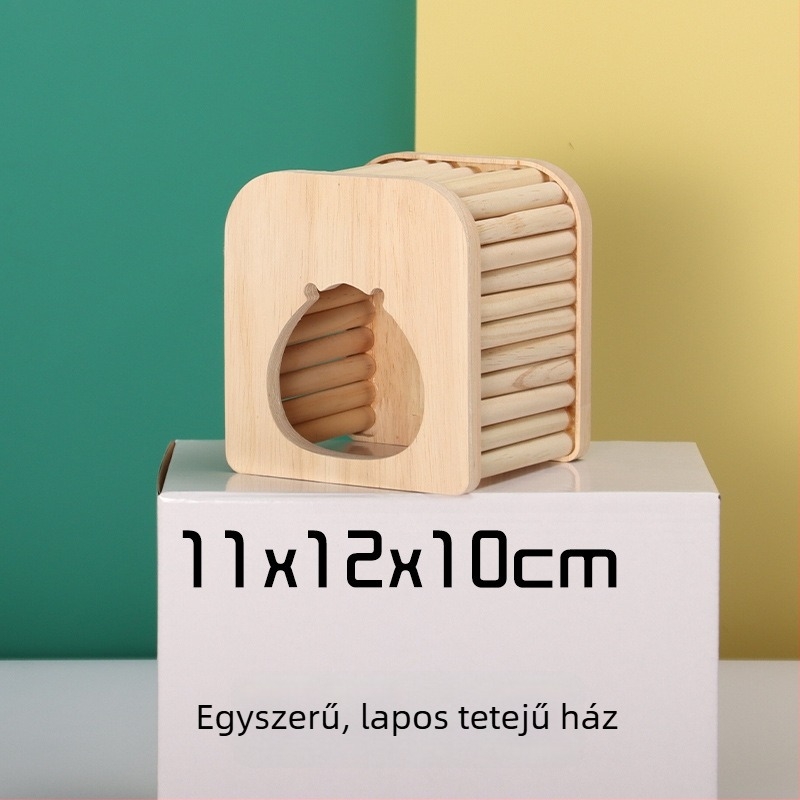 Hörcsög menedékház – faanyagú, ZOOG márka, négy évszakos használatra