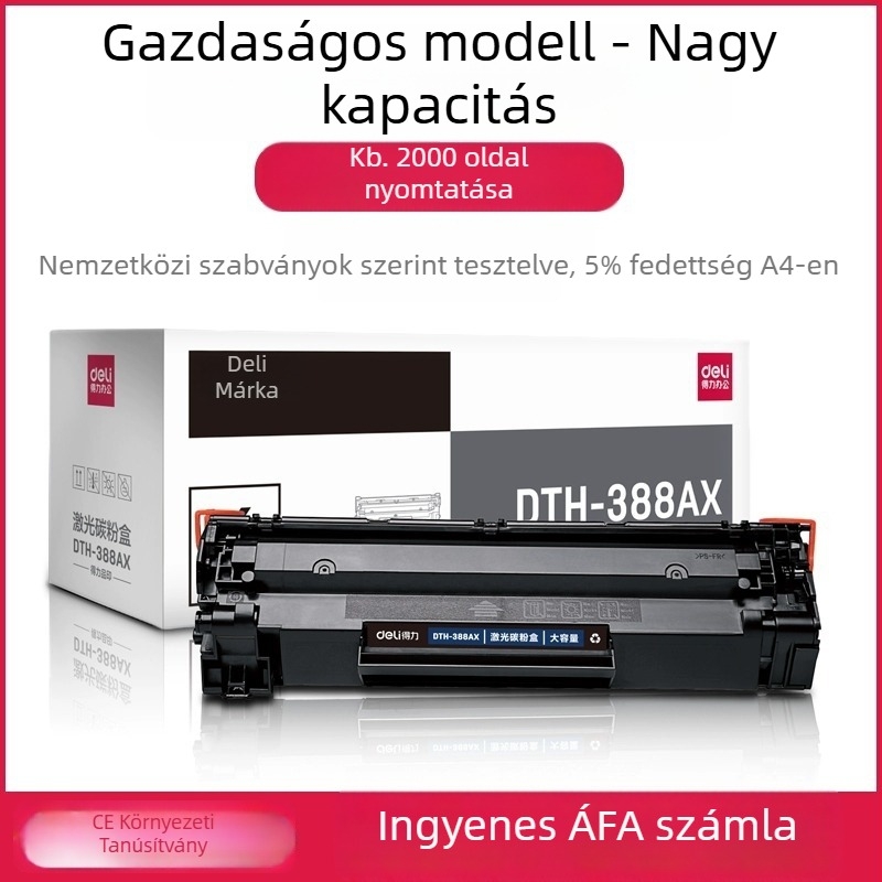 Tonerkazetta DTH-388AT HP M1136, M126a és P1106-hoz (1500 oldal; újratölthető poros toner; lézeres nyomtató)