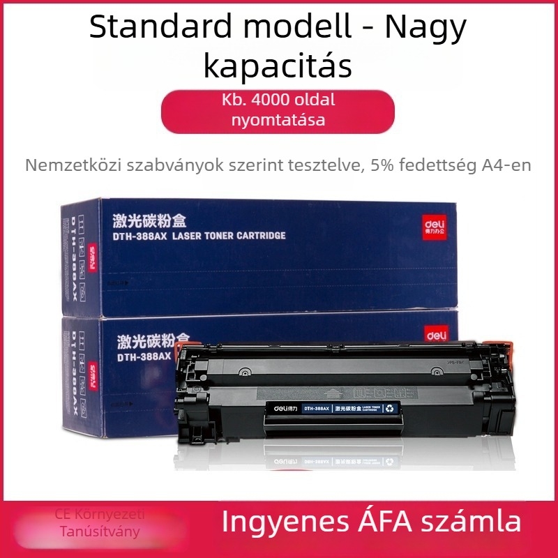 Tonerkazetta DTH-388AT HP M1136, M126a és P1106-hoz (1500 oldal; újratölthető poros toner; lézeres nyomtató)