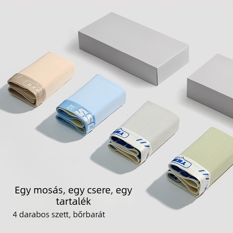 Pamut alsónemű fiúk számára, 12–15 év, középső derék, nedvességelvezető