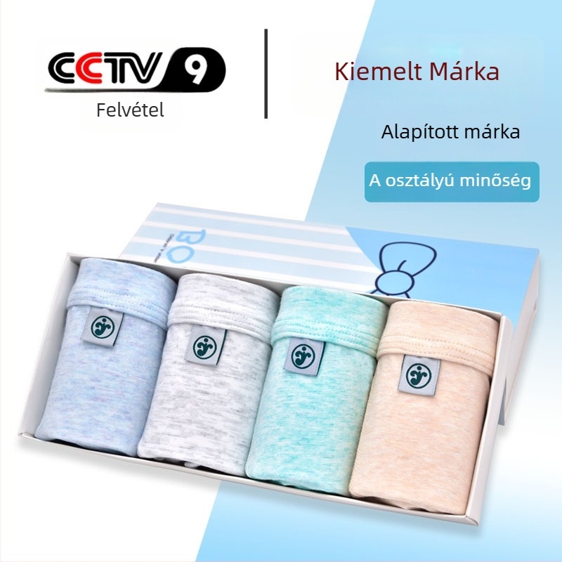 Fiúknak valo pamut al­sónemű, Class A, 95% pamut + 5% elasztán, 4 darabos csomag, 8 év feletti gyermekeknek