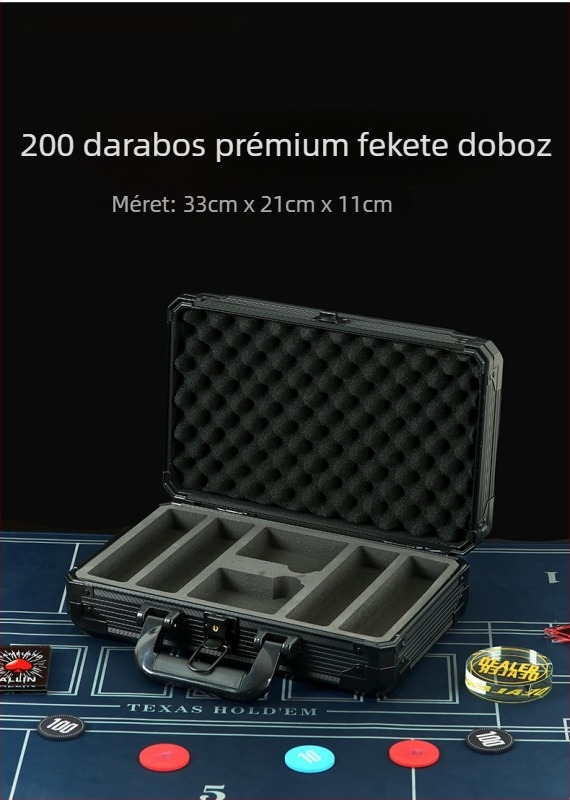 Póker chip tároló doboz, chip rendező Texas Hold'em, Mahjong és sakkterem számára