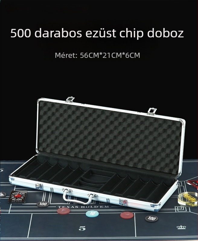 Póker chip tároló doboz, chip rendező Texas Hold'em, Mahjong és sakkterem számára