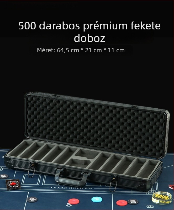 Póker chip tároló doboz, chip rendező Texas Hold'em, Mahjong és sakkterem számára