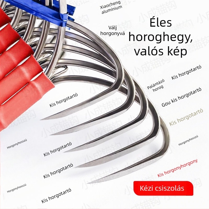 Horgászhorog - három karmával, horgony-stílusú forma - Unique Márka (Márka: Unique; Tövisek: Nincs; Termékkategória: Szokásos horog; Kategória: Horgászhorog)