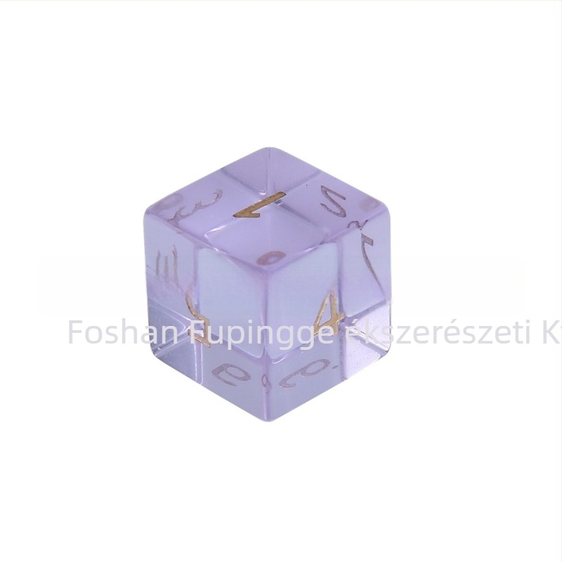 Wowu szintetikus kristály D20 dobókészlet, derékszögű stílus, 1 doboz, D&D és társasjátékokhoz