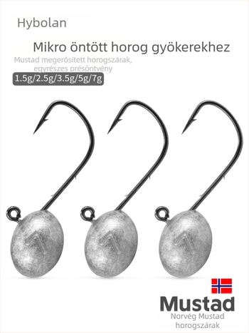 Ólomfejű horog lágy csalival – kettős horog, T-farokkal, basszus és mandarinhall számára