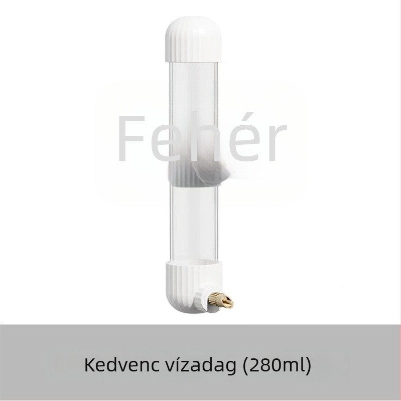 A papagájok számára automata vízadagoló, akril anyagból; tű alakú palack; Demon pet márka; nagy mennyiségben testreszabható