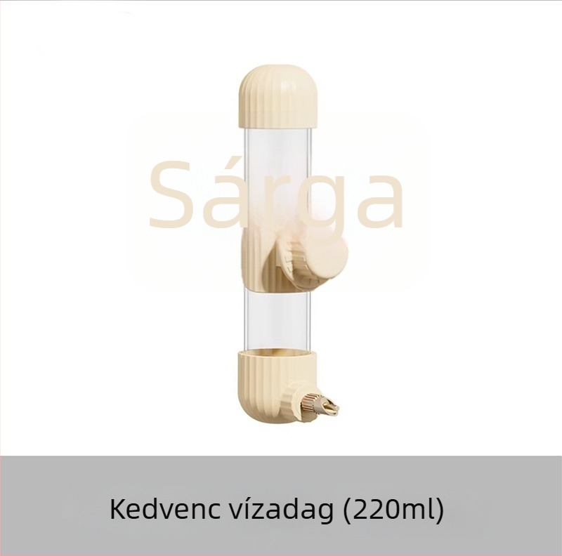 A papagájok számára automata vízadagoló, akril anyagból; tű alakú palack; Demon pet márka; nagy mennyiségben testreszabható