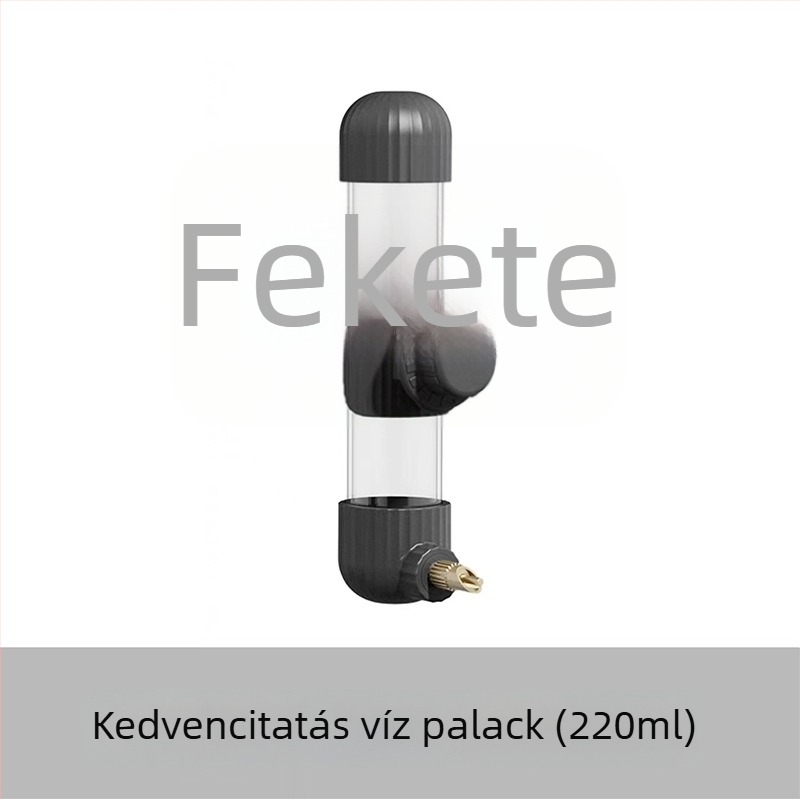 A papagájok számára automata vízadagoló, akril anyagból; tű alakú palack; Demon pet márka; nagy mennyiségben testreszabható