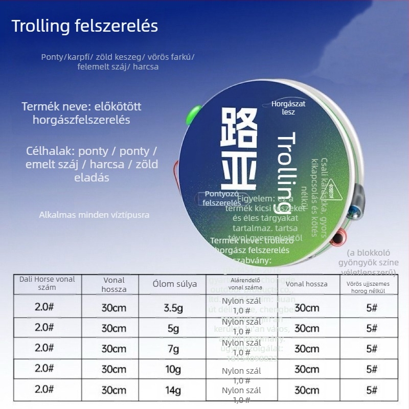 Kárpáti horgászat damil készlet, őszi-téli szezonhoz, PE anyag