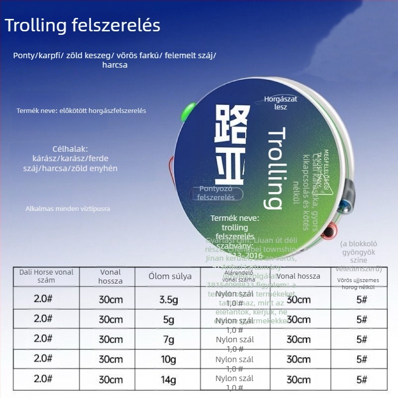 Kárpáti horgászat damil készlet, őszi-téli szezonhoz, PE anyag