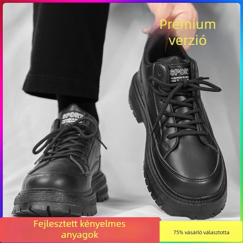 Férfi loaferek - vízálló, nyitott orrú, alacsony szárú, gumitalpú, fűzős