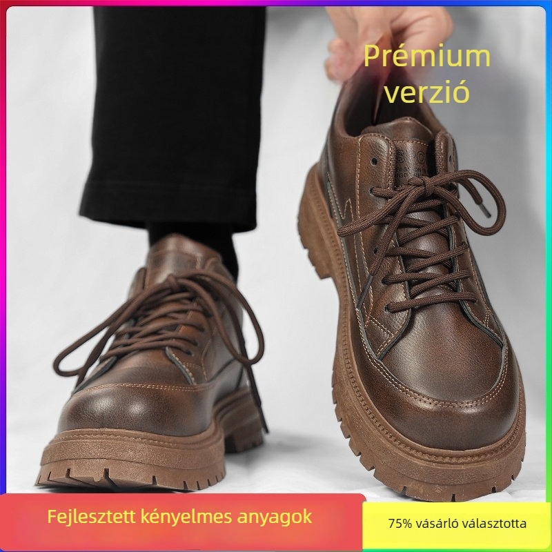 Férfi loaferek - vízálló, nyitott orrú, alacsony szárú, gumitalpú, fűzős